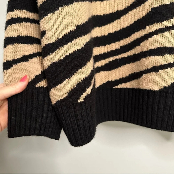 ANINE BING Cheyenne Zebra Cashmere Sweater SZ S - Picture 6 of 9